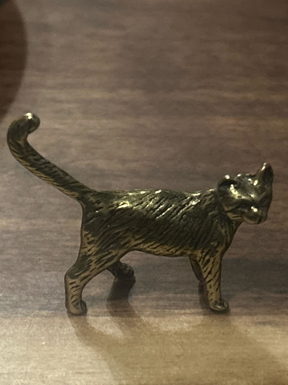 Vintage Solid Brass Miniature Cat